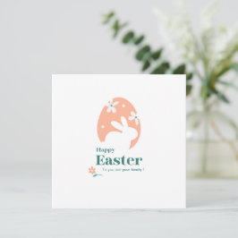 Glad påsk – Kanin & Ägg Blommig Design Inbjudningar