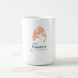 Glad påsk – Kanin & Ägg Blommig Design Kaffemugg