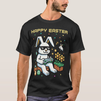 Glad Påsk Kanin Ägg Pojkar Flickor Barn Gamer Roli T Shirt
