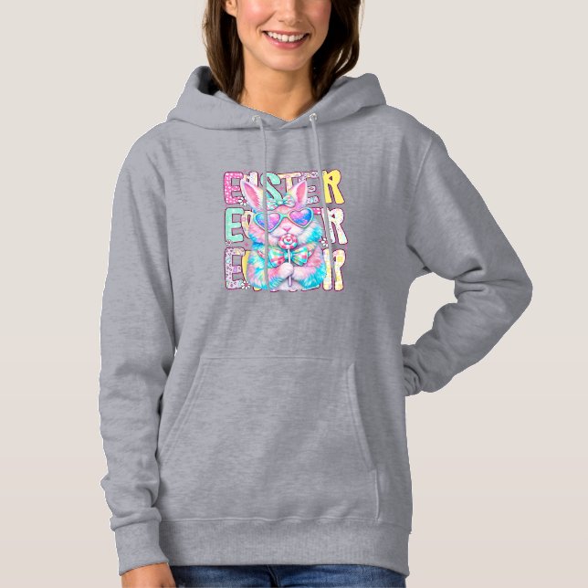 Glad Påsk Kanin Coquette Bow Preppy Påskdagen  T Shirt (Framsida)
