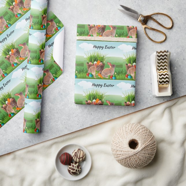 Glad påsk-kanin Decoupage Craft eller Gift Presentpapper (Hantverk)