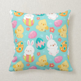 Glad påsk, kanin och kyckling kudde