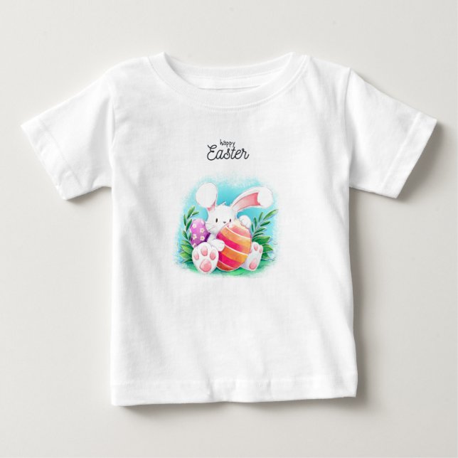Glad Påsk Kanin T Shirt (Framsida)