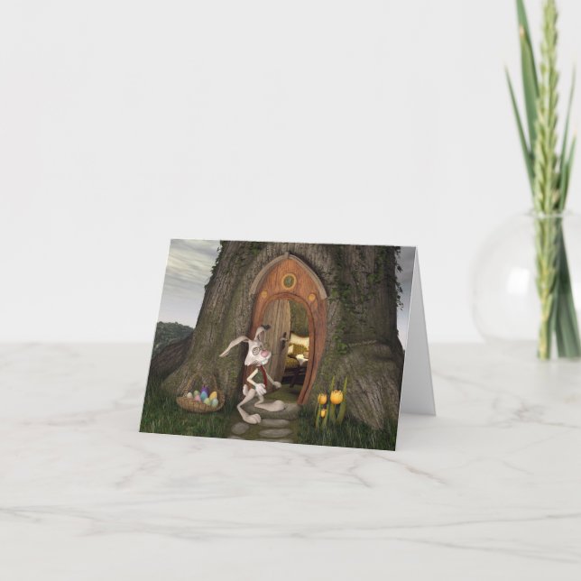 Glad påsk - Kaninhuset Inbjudan (Framsida)