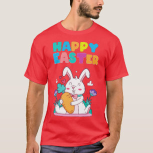 glad påsk-kaninkanin ansikte lustig påsk dag två t shirt