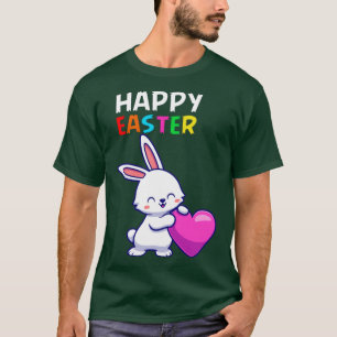 glad påsk-kaninkanin ansikte lustig påsk dag två t shirt