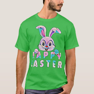 glad påsk-kaninkanin ansikte lustig påsk dag två t shirt