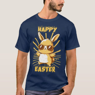 glad påsk-kaninkanin ansikte lustig påsk dag två t shirt