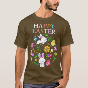 glad påsk-kaninkanin ansikte lustig påsk dag två t shirt