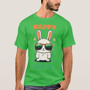 glad påsk-kaninkanin ansikte lustig påsk dag två t shirt