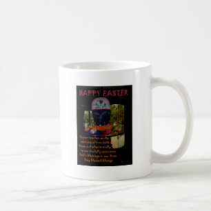 Glad påsk Kärlek Faith och Hope Önskemål Kaffemugg