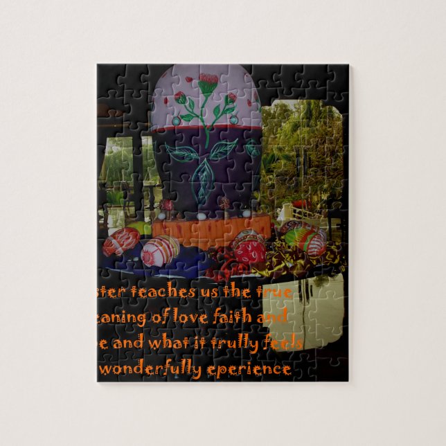 Glad påsk Kärlek Faith och Hope Önskemål Pussel (Vertikal)