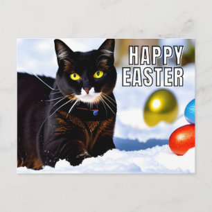 Glad Påsk Katt Vykort