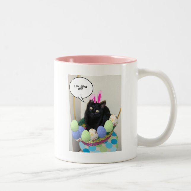 Glad påsk Kattunge Två-Tonad Mugg (Höger)