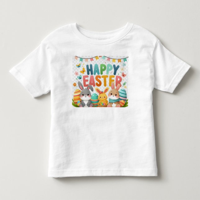 Glad påsk Kids Clothing T Shirt (Framsida)
