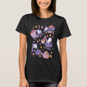 Glad påsk Kids Construction Lastbilar Egg Hunt T Shirt