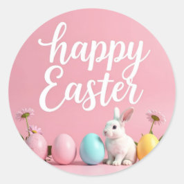 Glad påsk-klistermärken med ägg och knipa runt klistermärke