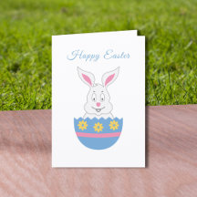 Glad påsk-kort med Bunny & Egg