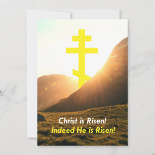 Glad påsk! Kristus är Risen! Helgdag-kort Julkort