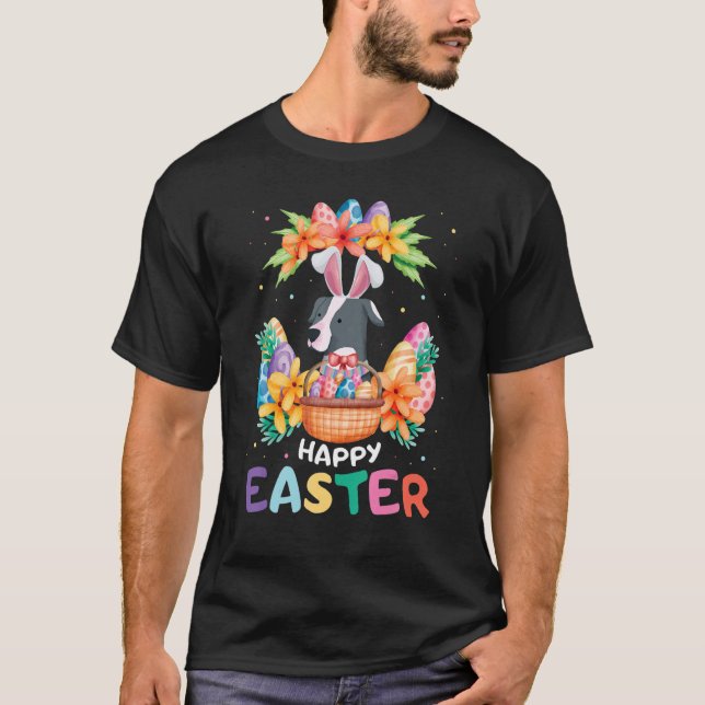 Glad påsk Labrador Hund och Bunny so Cute Egg e T Shirt (Framsida)