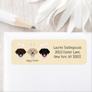 Glad påsk Labrador Retriever Hundar Returadress Etikett