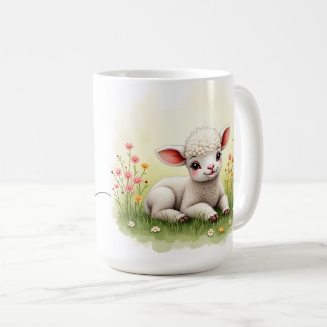 Glad Påsk Lamm Mugg 15 oz (Framsida höger)