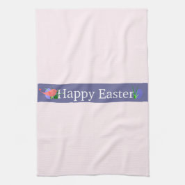 Glad påsk Lila Banner Kitchen Towel Kökshandduk