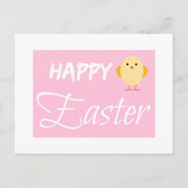 Glad påsk Little Chick White Helg Vykort