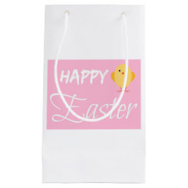 Glad påsk Little Chick White Small Gift Bag