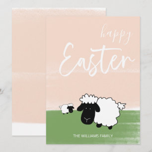 Glad påsk Lycklig Sheeps Illustration Julkort