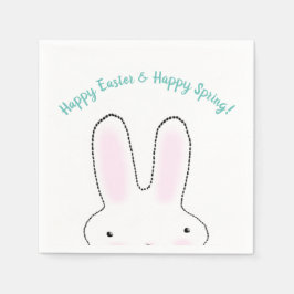 Glad påsk Lycklig Vår, söt Påskhare anpassningsbar Pappersservett