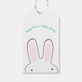 Glad påsk Lycklig Vår, söt Påskhare anpassningsbar Presentetikett