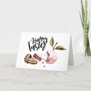 Glad påsk Macaroon och Fruktminimala Vår Helgkort