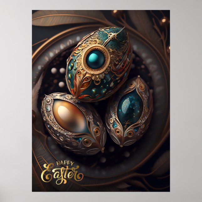 Glad påsk. Magiska Påskägg Poster (Framsidan)