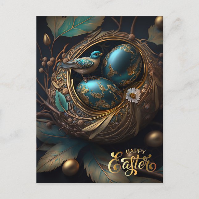 Glad påsk. Magiska Påskägg Vykort (Framsida)
