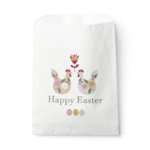 Glad påsk-mallar med ägg, blommor, kyckling