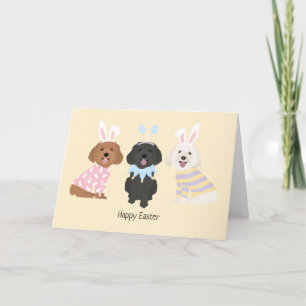 Glad påsk Maltipoo Hundar Helgkort