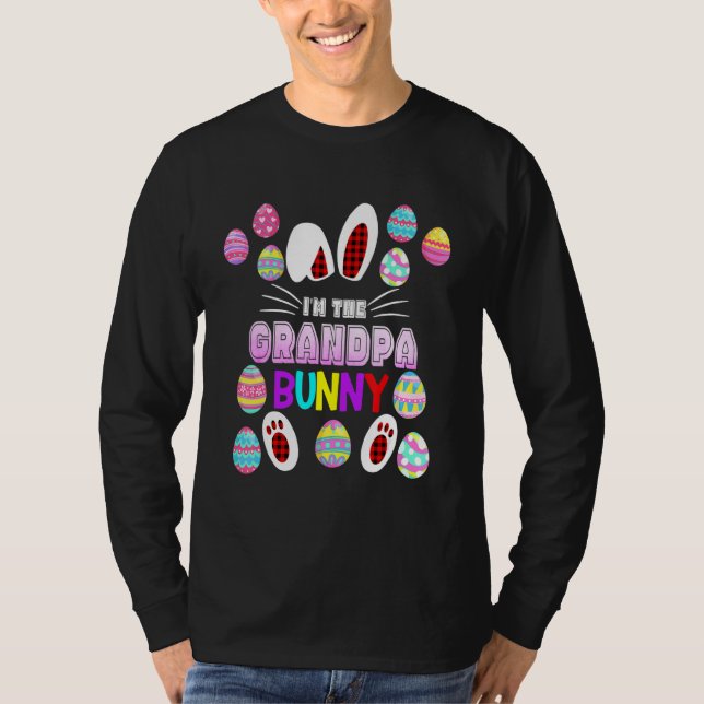Glad påsk Matching Bunny Family Crew Grandpa Bu T Shirt (Framsida)