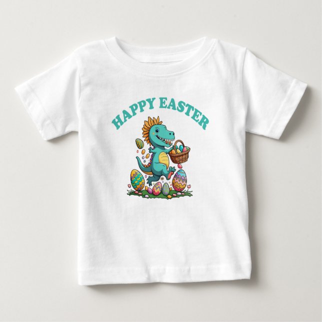 GLAD PÅSK med BABY DINOSAUR T Shirt (Framsida)