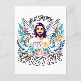 Glad påsk med Jesus Helg Vykort