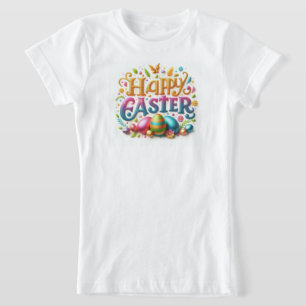 Glad påsk med Påskägg Typografi T Shirt