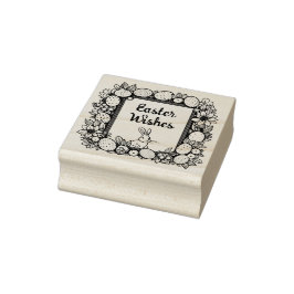 🐰 Glad påsk med påskhare och text Stämpel