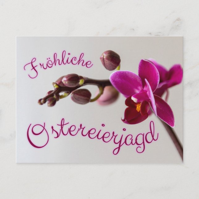 Glad påsk med rolig påskäggsjakt! vykort (Framsida)