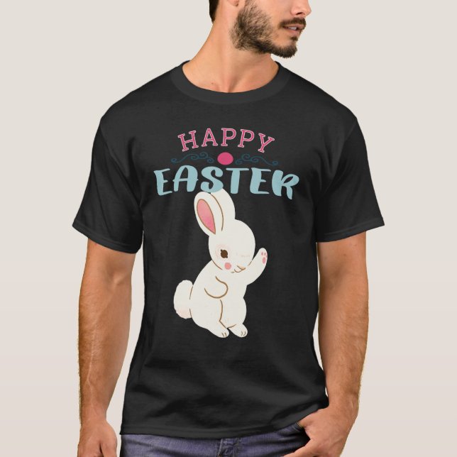 Glad påsk med socker söt kanin 6 t shirt (Framsida)