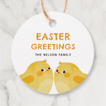 Glad påsk med två små kycklingar