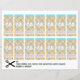 Glad påsk Mini Candy Chocolate Pub Wrappers DIY