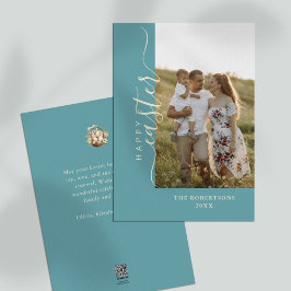 Glad påsk moderna minimalistkort för talhälsning julkort