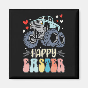 Glad påsk Monster Truck Kanin Påskhare Ägg Magnet
