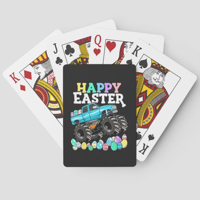 Glad Påsk Monsterbil Påskägg Casinokort (Baksidan)