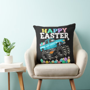 Glad påsk monstertruck påskägg kudde
